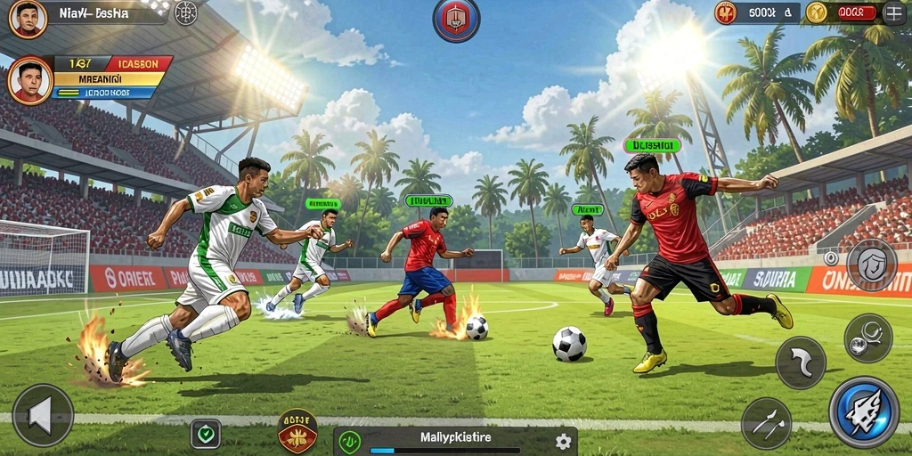Musik latar yang mendukung suasana permainan.